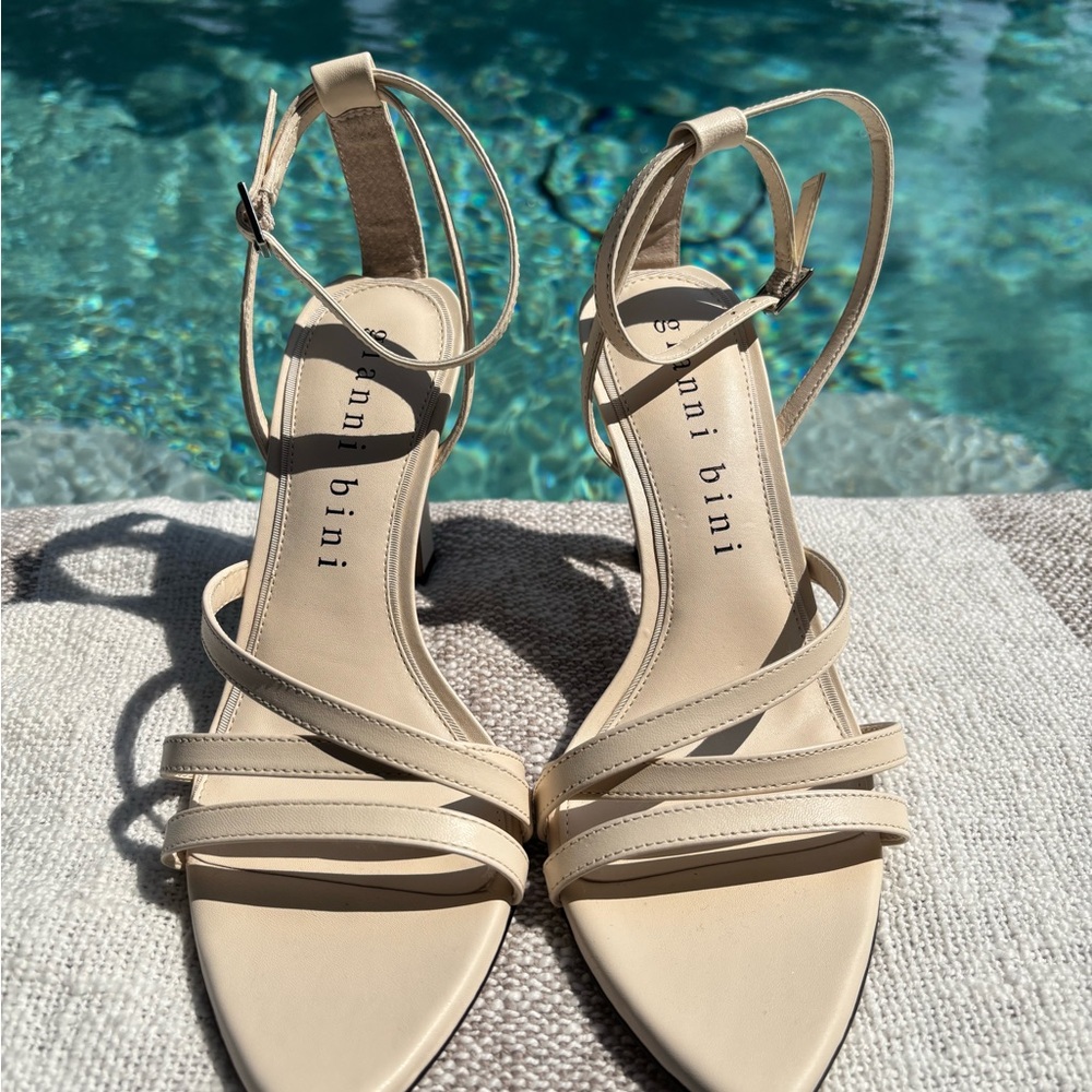 Gianni Bini Cream Strappy Sandals